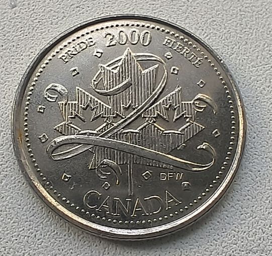 Канада 25 центов, 2000 Гордость  2-2-35