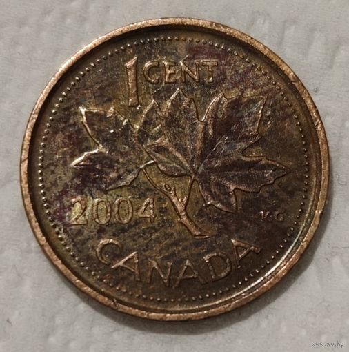 Канада 1 цент, 2004 Не магнетик (14-15-4)