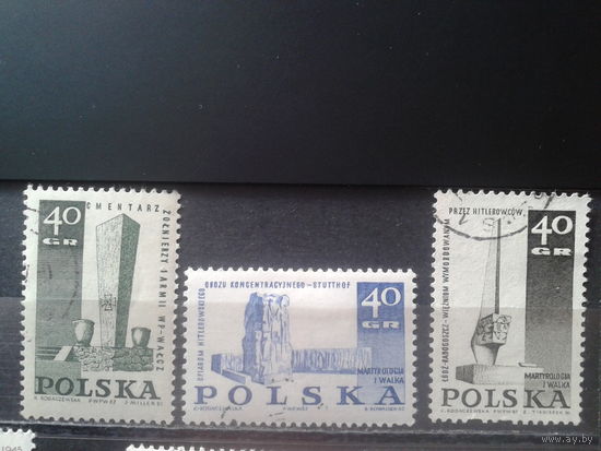 Польша 1967 Памятники жертвам фашизма, полная серия