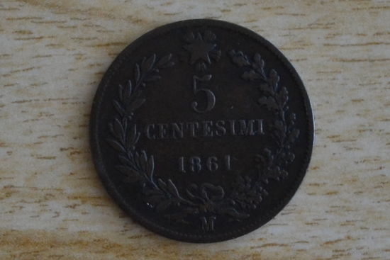 Италия 5 чентезимо 1861 М