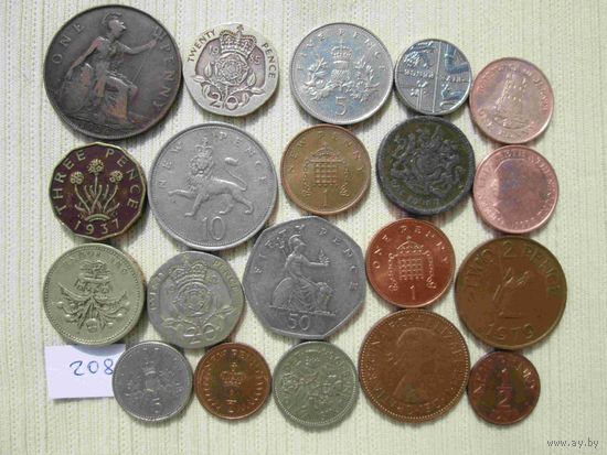 15 монет Великобритании и островов