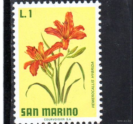 Сан-Марино.Ми-984,985. Цветы.Лилия.1971.