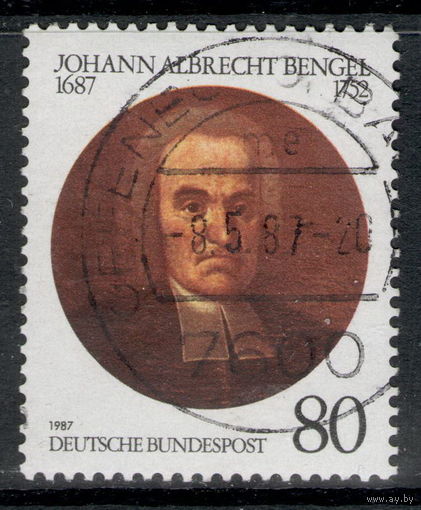 Германия/ФРГ/1987/ Религия / Известные Люди / Иоганн Альбрехт Бенгель / Библеист / Michel #DE 1324 / 1 Юбилейная Марка