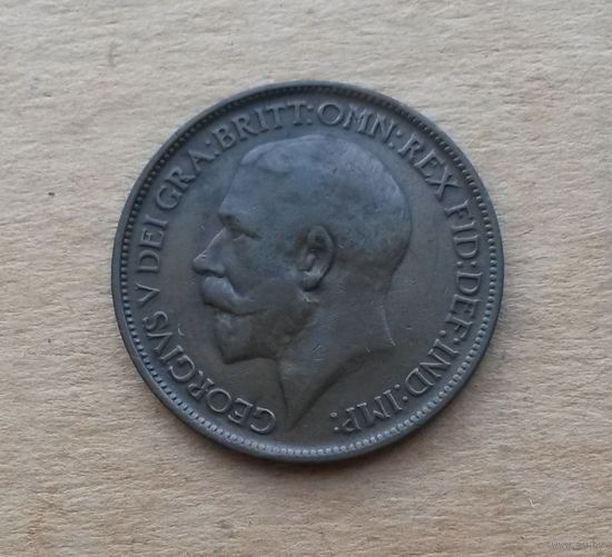 Великобритания, полпенни 1916 г., Георг V (1910-1935)