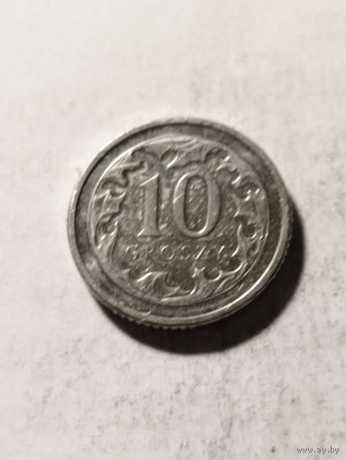 Польша 10 грошей 2018