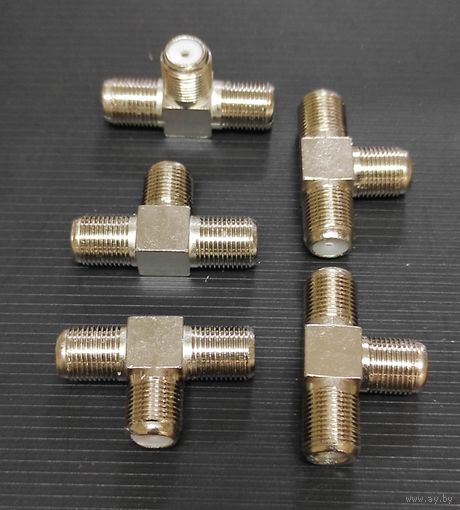 Переходник 3 гнезда F, (F-тройник) 5 штук c 1 рубля