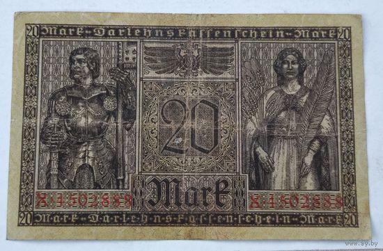 1918 год Германия 20 марок