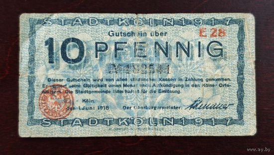 1918 год Германия 10 пфеннигов
