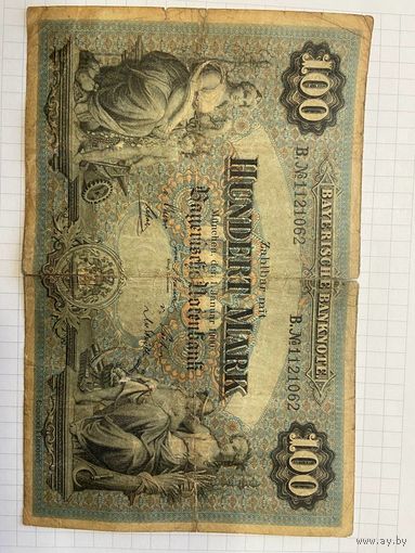Германия Бавария 100 марок 1900 года