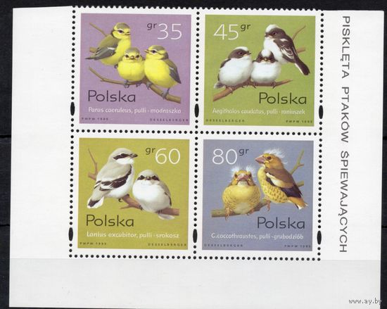 Польша 1995. Птицы. Mi 3567-70