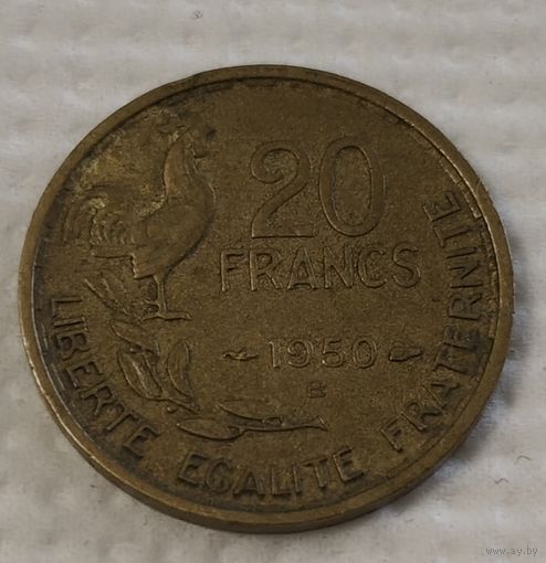 Франция 20 франков, 1950 "B" (14-18-38)