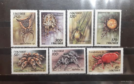 Танзания. 1994 год. Фауна. Пауки (1092)
