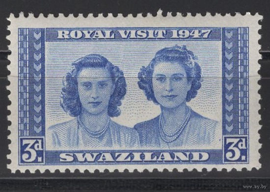 Свазиленд 1947 ** Королевский визит, марка из серии, Британские колонии