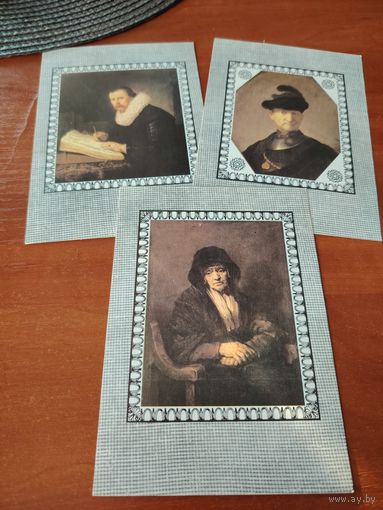 Открытка для картмаксимума (без марки), Рембрандт. оформление Дергилева И.; 1982г. чистая./Д.
