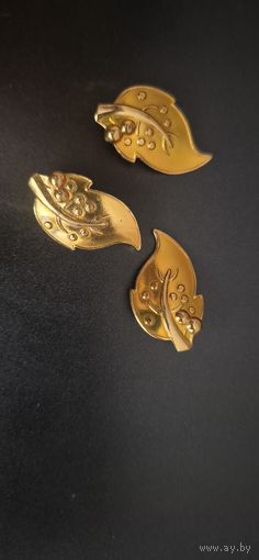 Клипсы и брошь СССР