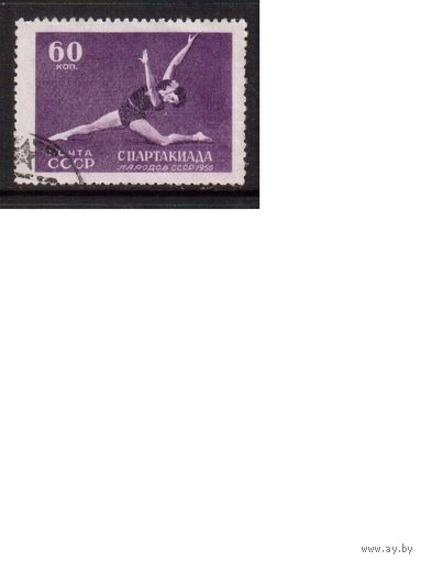 СССР-1956, (Заг.1830),  гаш. , Спартакиада, Гимнастика