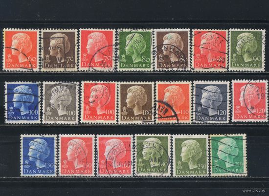 Дания 1974-81 Маргрете II Стандарт #558-9,561-2,569-71,584,-5,622-4,649-51,657,,682,719-21