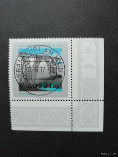 Германия. 1997 Марка "100 лет мосту Мюнгстенер" (гашеная с клеем) Mi.1931 каталог 0.90 евро