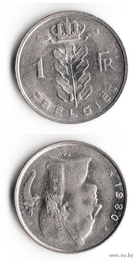 1 франк Бельгия 1980 года