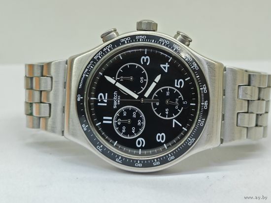 Часы Swatch хронограф SWISS. Всё работает! Идут точно! Новый эл. питания. С рубля