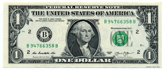 1 доллар 2013 B