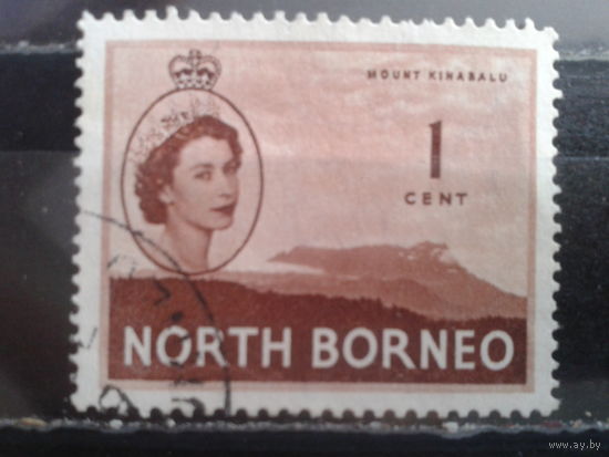 Северное Борнео, колония Англии, 1954. Королева Елизавета II