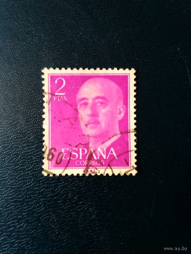 Марка Испании. Генерал Франсиско Франко. Стандарт 1956 год