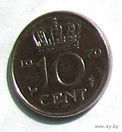 Нидерланды, 10 центов 1979