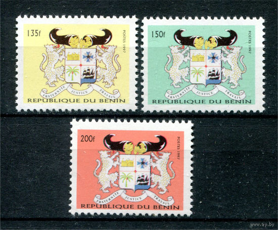 Бенин - 1997г. - Гербы - полная серия, MNH [Mi 926-928] - 3 марки