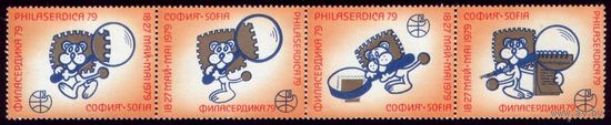 4 марки 1979 год Болгария Филасердика