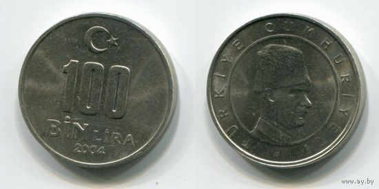 Турция. 100 000 лир (2004, aUNC)