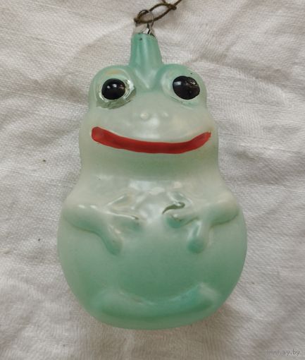 Ёлочная игрушка лягушка
