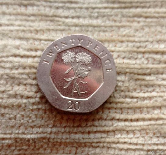 Werty71 Гибралтар 20 пенсов 2014 Цветы