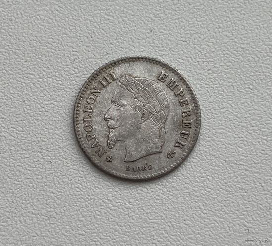 ФРАНЦИЯ  20 сантим 1867 г.