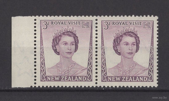 Новая Зеландия /New Zealand 1953** Королева Елизавета II сцепка Mi#330