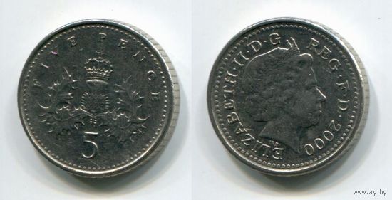 Великобритания. 5 пенсов (2000, XF)