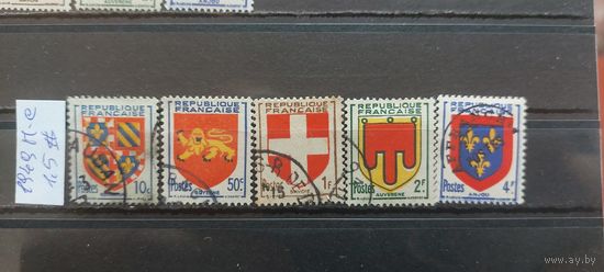 РАСПРОДАЖА ФРАНЦИЯ 1949г. Полная серия. Гаш.
