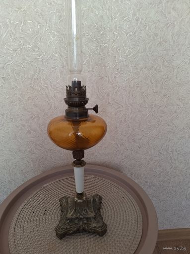Старинная керосиновая лампа Европа 19 век