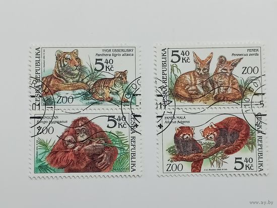 Чехия 2001. Охрана природы - Животные зоопарка. Полная серия Сцепка