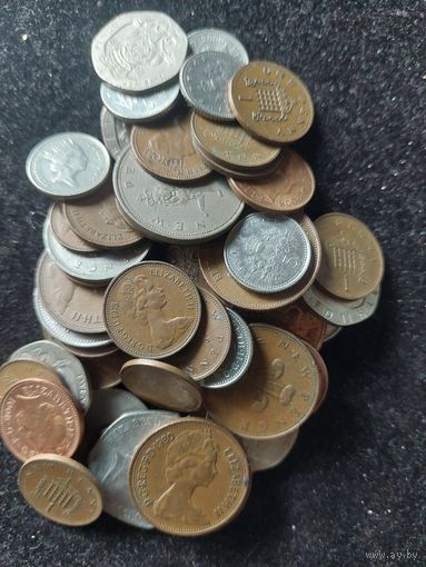 Монеты Великобритании 54 шт.