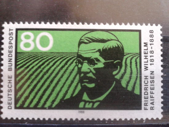 ФРГ 1988 пионер кооперативного движения** Михель-2,2 евро