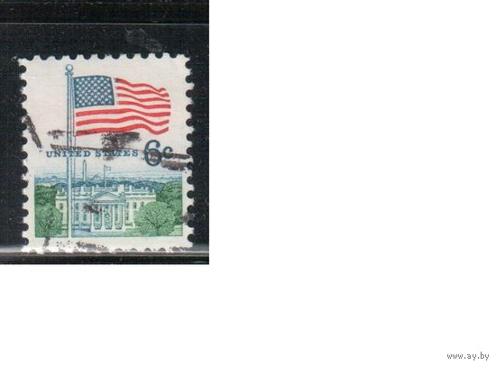 США-1968, (Мих.941) , гаш. , Стандарт, Флаг (одиночка),