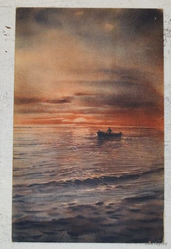 Закат на море. Италия. 1920-е