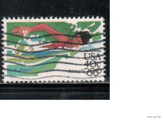 США-1983, (Мих.1624) , гаш.  , Спорт, ОИ-1984 ,