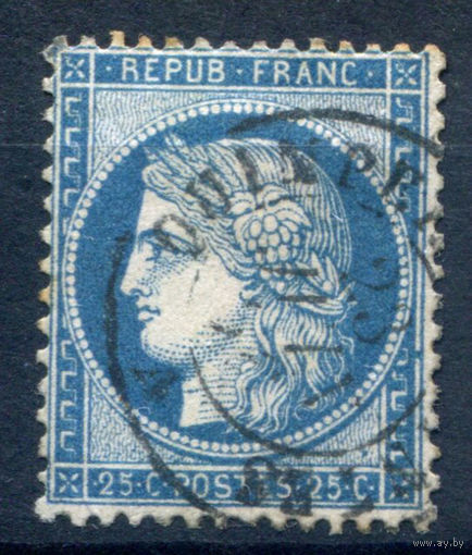 Франция - 1871/73г. - Церера, 25 с - 1 марка - гашёная [Mi 51]. #2-Fr-51-A-2