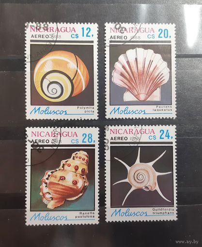Никарагуа. 1988 год. Фауна. Моллюски (42)