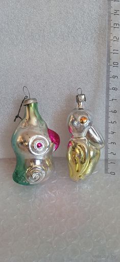 Ёлочные игрушки. Попугай и пеликан. 3-4