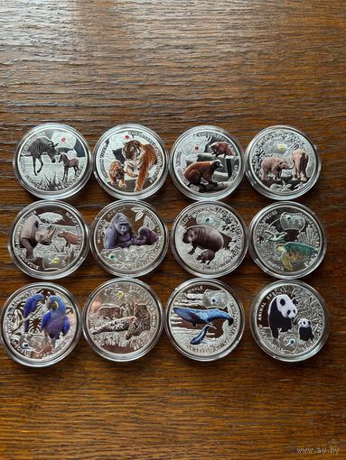 Замбия 1000 квач, 2014. Вымирающие виды животных. Полный комплект(копии)! С рубля!!!
