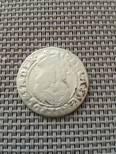 6 грошей 1666 год АТ.