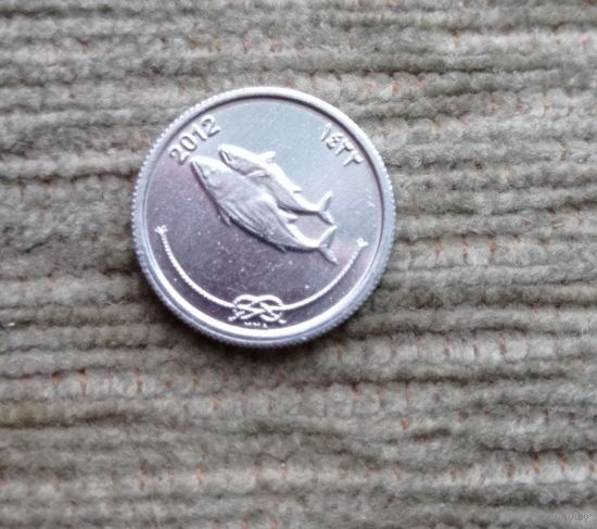 Werty71 Мальдивы 5 лари 2012 рыба Пеламида Мальдивские острова